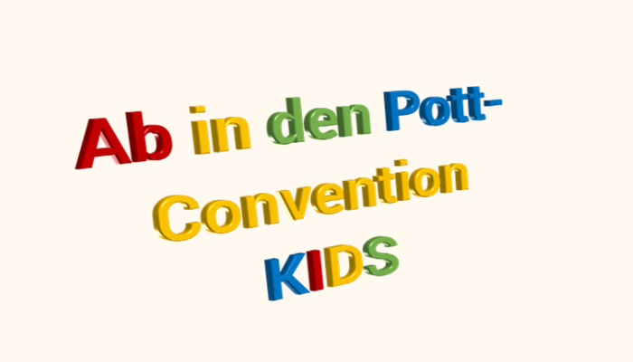 Bunter 3D Schriftzug Ab in den Pott-Convention KIDS